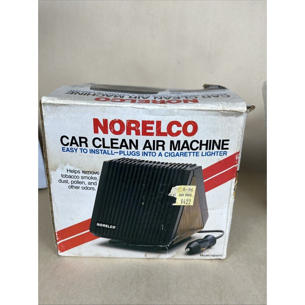 Vintage 1981 Norelco‎ Car Clean Air Purifier Machine New Open Box Collectible